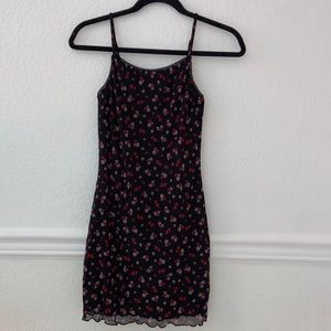 Black Floral Bodycon Dress